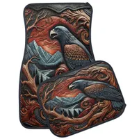 Leather-looking Majestic Eagle Artwork Car Floor Mat