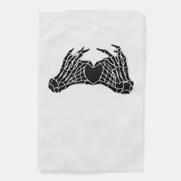 Skeleton Heart Hands Clean Graphic Mood Garden Flag