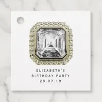 Zirconia Diamond April Birthstone Favor Tags