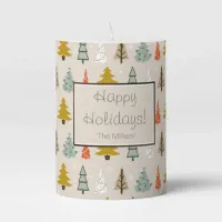 Christmas Tree Pattern Modern ID175 Pillar Candle