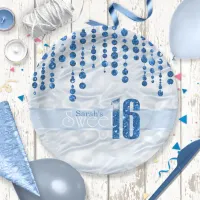 Satin Jewel Sweet Sixteen Blue ID260 Paper Plates