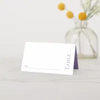 Minimalist Lavender Wedding Reception Place Cards