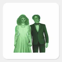 Till Death Do Us Part Classic Design Square Sticker