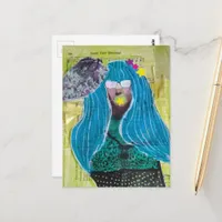 Count Your Blessings Mixed Media Collage Postcard