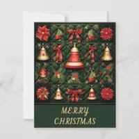 Bows And Bells - Christmas Card