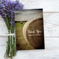 Rustic Hay Bales Ranch Wedding Thank You