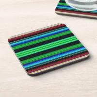 Thin Colorful Stripes - 1 Beverage Coaster