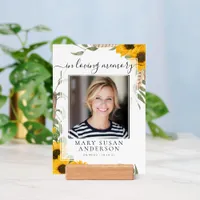 In Loving Memory Sunflower Memorial Photo Holder