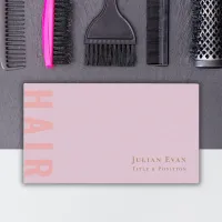 Stylish Pink Hair Stylist Business Card