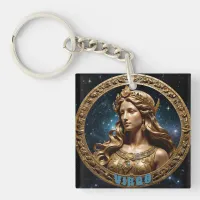 Virgo astrology sign keychain