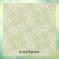 Monogram Name Sage Green Pattern | Window Cling