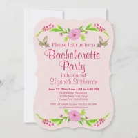 Pink and Green Nostalgic Floral Flat Card