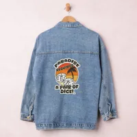 Pair Of Dice Funny Boardgame Design Art Denim Jacket