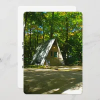 Camping in an A-Frame Cabin Invitation