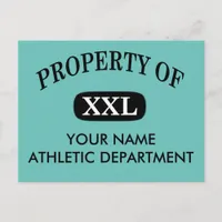 Property of XXL Your Name Postcard