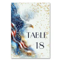 RSVP Bald Eagle Patriotic USA Semiquincentennial Table Number