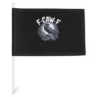F-Caw-F Minimal Clean Car Flag