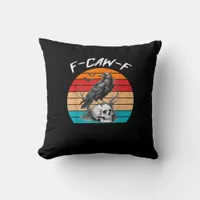 Halloween F-Caw-F Bird F-Caw-F Crow Women Men Vint Throw Pillow
