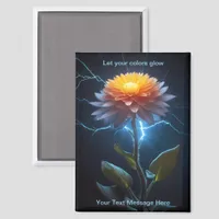 Lighting Radiant Neon Glow Flower Art Magnet