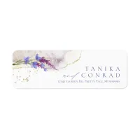 Wildflower Wedding Watercolor Peri ID954 Label