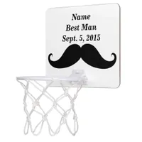 Best Man Mustache Mini Basketball Goal Mini Basketball Hoop