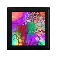 Burst of Colors Digital Fluid Art  Gift Box