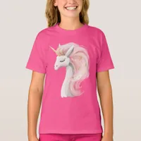 Cute Pink and White Unicorn T-Shirt