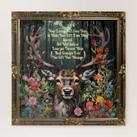 Personalized Your Message on this Deer Stag Jigsaw Puzzle