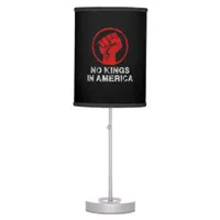 No Kings In America Since 1776 Resist 8647 US Flag Table Lamp