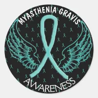 Myasthenia Gravis Angel Wings Warrior Sticker