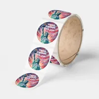 Liberty Lady Picnic Reunion • Fireworks Edition Classic Round Sticker