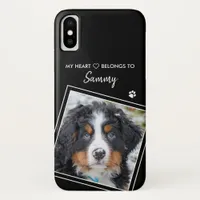Modern Photo Black Pet Dog iPhone X Case