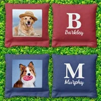 Custom Photo Personalized Monogram Pet Dog Cornhole Bags