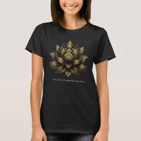 Elegant Golden Lotus Flower The Light in Me ... T-Shirt