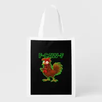 F-Caw-F Chicken Classic Retro Graphic Grocery Bag