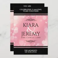 Elegant 2nd 5th Rose Quartz Wedding Anniversary Invitation