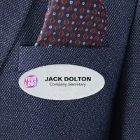 Custom Logo or Photo Employee Job Title & Name Tag