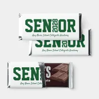 Green Senior Graduation Block Letter Hershey Bar Favors