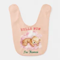 We Can Bearly Wait Boy Cute Bear Baby Shower  Baby Bib