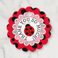 Red Ladybug Thank you Personalized Gift Tags