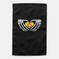Intersex Pride Skeleton Halloween Goth Heart Class Garden Flag