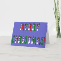 Merry Christmas Snowman Font Card