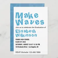 Make Waves Surf Graduation Party Invitation