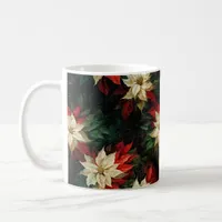 Beautiful Red and White Poinsettias Coffee Mug