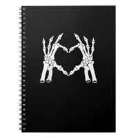 Halloween Skeleton Heart Hand Minimal Look Notebook