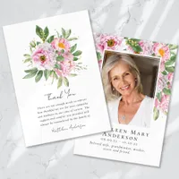 Photo Sympathy Funeral Memorial Thank You Card