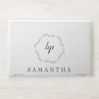 Minimalist Leaf circle border/name HP Laptop Skin