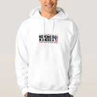 No Kings In America USA Patriotic Style Hoodie