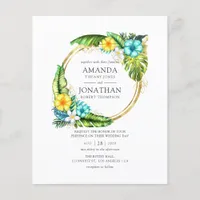 Aloha Tropical Summer Beach Wedding Invitation  Flyer