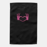 Skeleton Heart Hands Classic Garden Flag